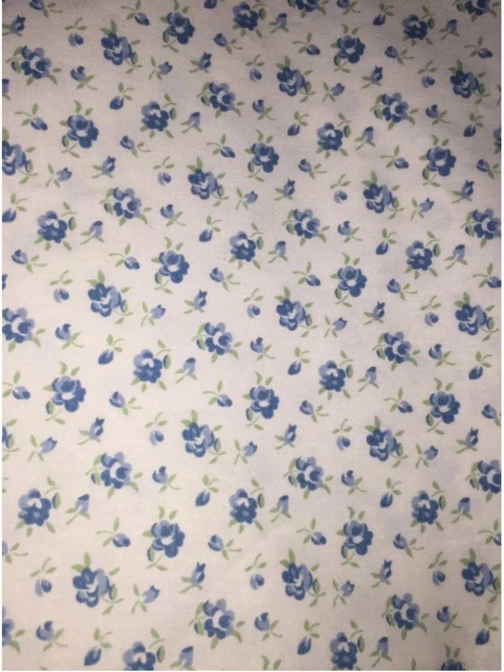 2 Vintage Ralph Lauren White Blue Calico Pillowcase Floral Print Cottagecore New